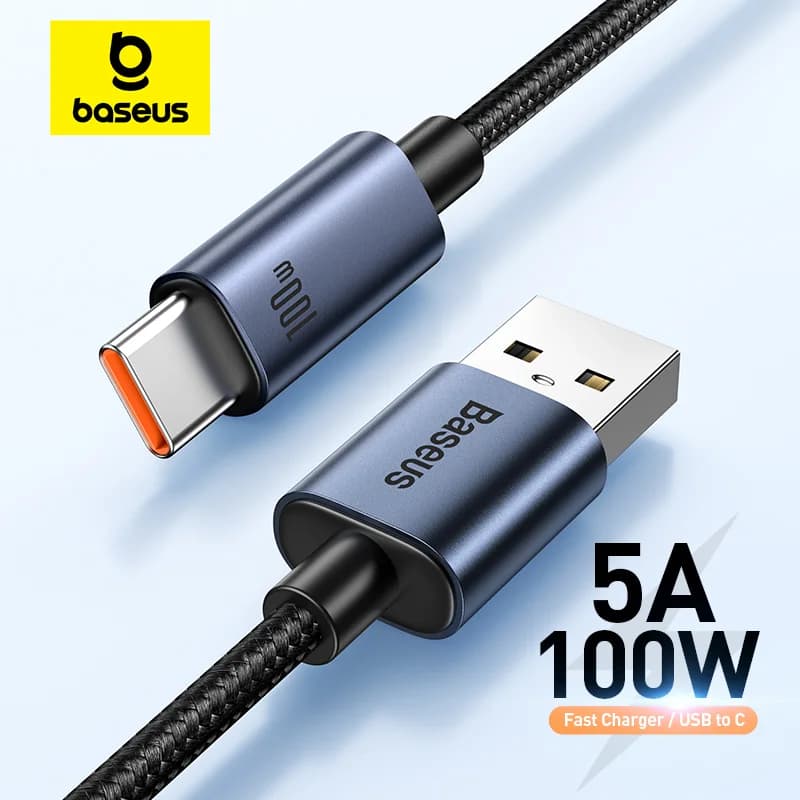 Cabo de Carregamento Rápido USB-C, Suporte a 6A 66W