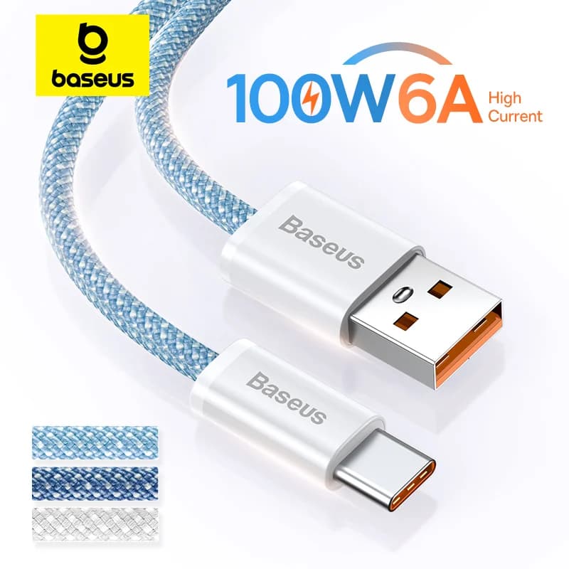 Cabo USB-A para USB-C, Carregamento Rápido 100W