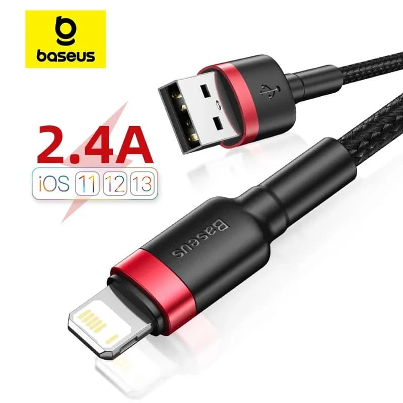 Cabo USB de Carregamento Rápido para iPhone, Sincronização de Dados 2.4A
